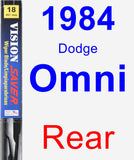 Rear Wiper Blade for 1984 Dodge Omni - Vision Saver