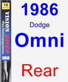 Rear Wiper Blade for 1986 Dodge Omni - Vision Saver