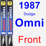 Front Wiper Blade Pack for 1987 Dodge Omni - Vision Saver