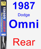 Rear Wiper Blade for 1987 Dodge Omni - Vision Saver