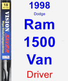 Driver Wiper Blade for 1998 Dodge Ram 1500 Van - Vision Saver