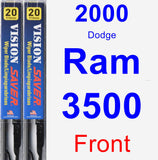 Front Wiper Blade Pack for 2000 Dodge Ram 3500 - Vision Saver