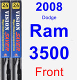 Front Wiper Blade Pack for 2008 Dodge Ram 3500 - Vision Saver
