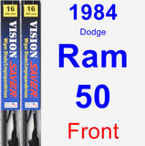 Front Wiper Blade Pack for 1984 Dodge Ram 50 - Vision Saver