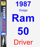 Driver Wiper Blade for 1987 Dodge Ram 50 - Vision Saver