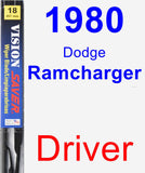 Driver Wiper Blade for 1980 Dodge Ramcharger - Vision Saver