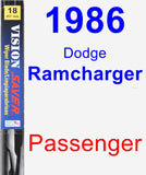 Passenger Wiper Blade for 1986 Dodge Ramcharger - Vision Saver