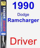 Driver Wiper Blade for 1990 Dodge Ramcharger - Vision Saver