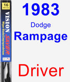 Driver Wiper Blade for 1983 Dodge Rampage - Vision Saver