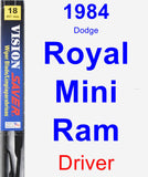 Driver Wiper Blade for 1984 Dodge Royal Mini Ram - Vision Saver