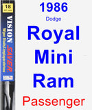 Passenger Wiper Blade for 1986 Dodge Royal Mini Ram - Vision Saver