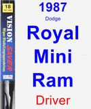 Driver Wiper Blade for 1987 Dodge Royal Mini Ram - Vision Saver