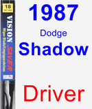 Driver Wiper Blade for 1987 Dodge Shadow - Vision Saver