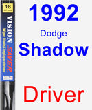 Driver Wiper Blade for 1992 Dodge Shadow - Vision Saver