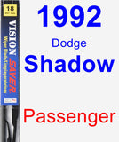 Passenger Wiper Blade for 1992 Dodge Shadow - Vision Saver