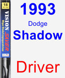 Driver Wiper Blade for 1993 Dodge Shadow - Vision Saver