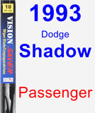 Passenger Wiper Blade for 1993 Dodge Shadow - Vision Saver