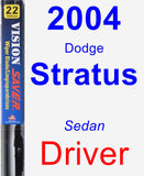 Driver Wiper Blade for 2004 Dodge Stratus - Vision Saver