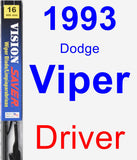 Driver Wiper Blade for 1993 Dodge Viper - Vision Saver