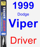 Driver Wiper Blade for 1999 Dodge Viper - Vision Saver