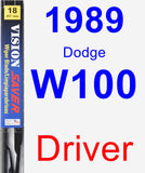 Driver Wiper Blade for 1989 Dodge W100 - Vision Saver