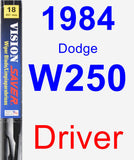 Driver Wiper Blade for 1984 Dodge W250 - Vision Saver