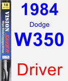 Driver Wiper Blade for 1984 Dodge W350 - Vision Saver