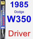 Driver Wiper Blade for 1985 Dodge W350 - Vision Saver