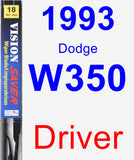 Driver Wiper Blade for 1993 Dodge W350 - Vision Saver