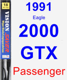 Passenger Wiper Blade for 1991 Eagle 2000 GTX - Vision Saver