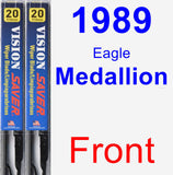 Front Wiper Blade Pack for 1989 Eagle Medallion - Vision Saver