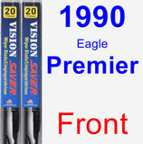 Front Wiper Blade Pack for 1990 Eagle Premier - Vision Saver