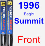 Front Wiper Blade Pack for 1996 Eagle Summit - Vision Saver