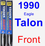 Front Wiper Blade Pack for 1990 Eagle Talon - Vision Saver