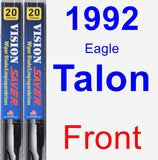 Front Wiper Blade Pack for 1992 Eagle Talon - Vision Saver