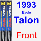 Front Wiper Blade Pack for 1993 Eagle Talon - Vision Saver