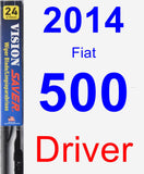 Driver Wiper Blade for 2014 Fiat 500 - Vision Saver