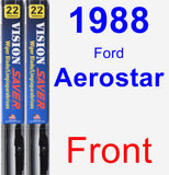 Front Wiper Blade Pack for 1988 Ford Aerostar - Vision Saver