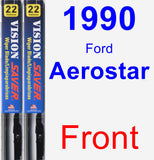 Front Wiper Blade Pack for 1990 Ford Aerostar - Vision Saver