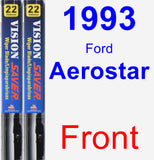 Front Wiper Blade Pack for 1993 Ford Aerostar - Vision Saver