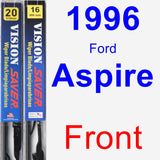 Front Wiper Blade Pack for 1996 Ford Aspire - Vision Saver