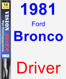 Driver Wiper Blade for 1981 Ford Bronco - Vision Saver