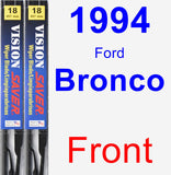 Front Wiper Blade Pack for 1994 Ford Bronco - Vision Saver