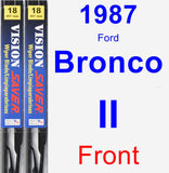 Front Wiper Blade Pack for 1987 Ford Bronco II - Vision Saver