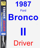 Driver Wiper Blade for 1987 Ford Bronco II - Vision Saver