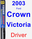 Driver Wiper Blade for 2003 Ford Crown Victoria - Vision Saver