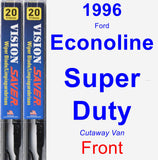 Front Wiper Blade Pack for 1996 Ford Econoline Super Duty - Vision Saver