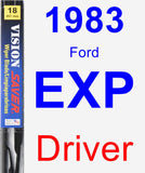 Driver Wiper Blade for 1983 Ford EXP - Vision Saver