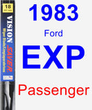 Passenger Wiper Blade for 1983 Ford EXP - Vision Saver