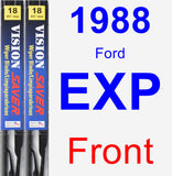 Front Wiper Blade Pack for 1988 Ford EXP - Vision Saver